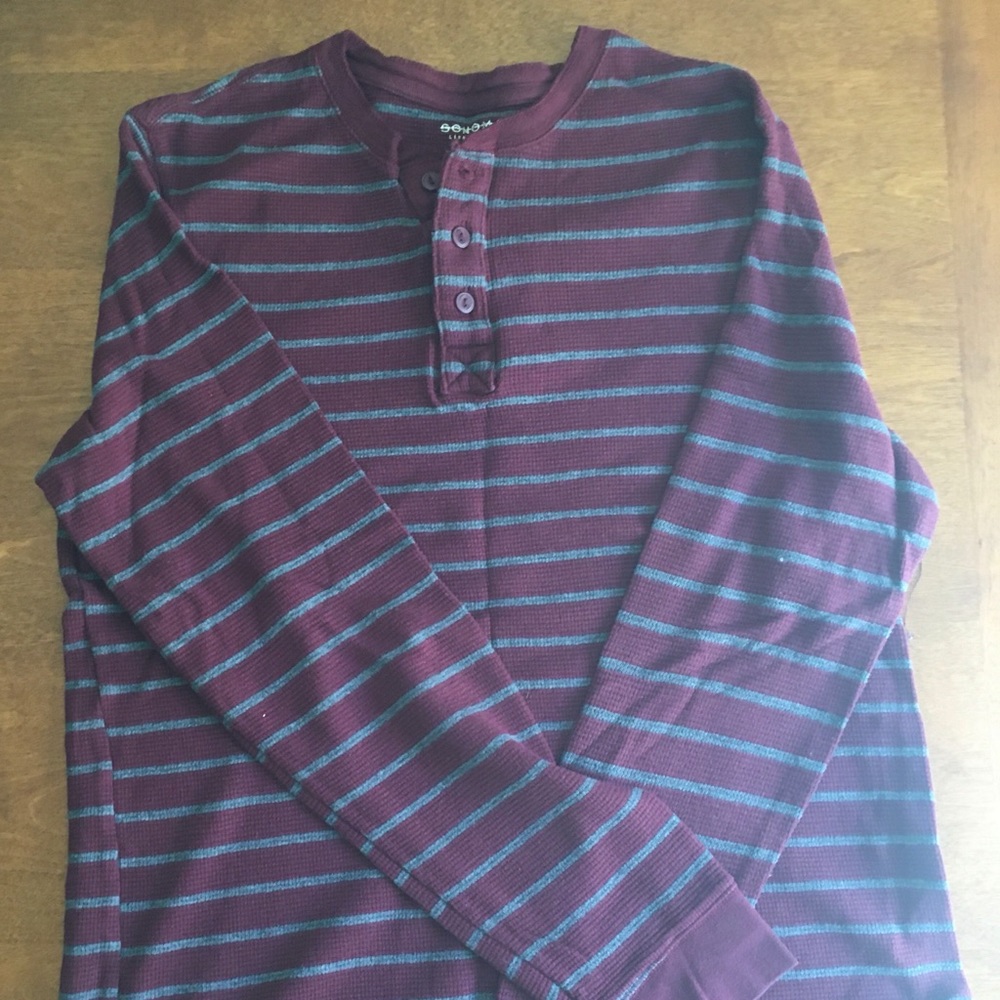 Men’s casual striped thermal